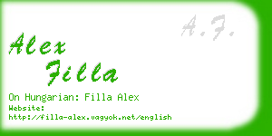 alex filla business card